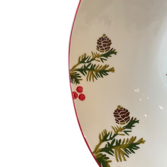 PAPART SERAMIK Red Cardinal Serving Bowl 12in Handcrafted in Turkey NEW - Picture 7 of 13